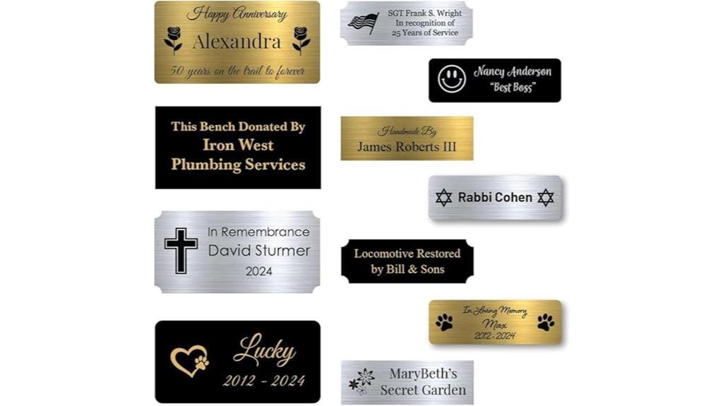 personalized name plates available