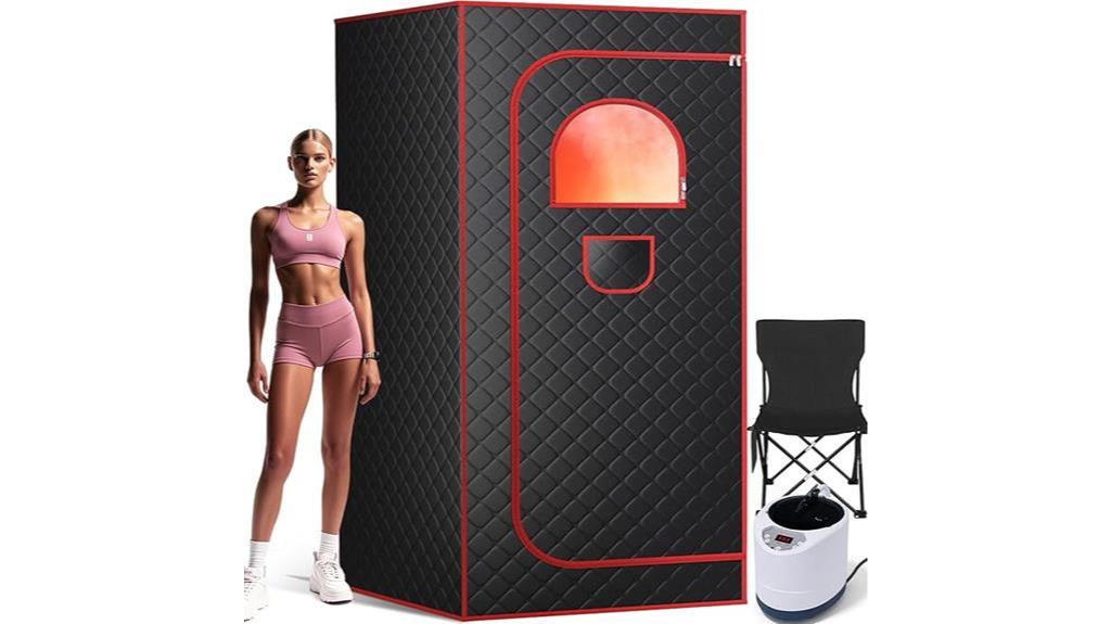 portable black home sauna