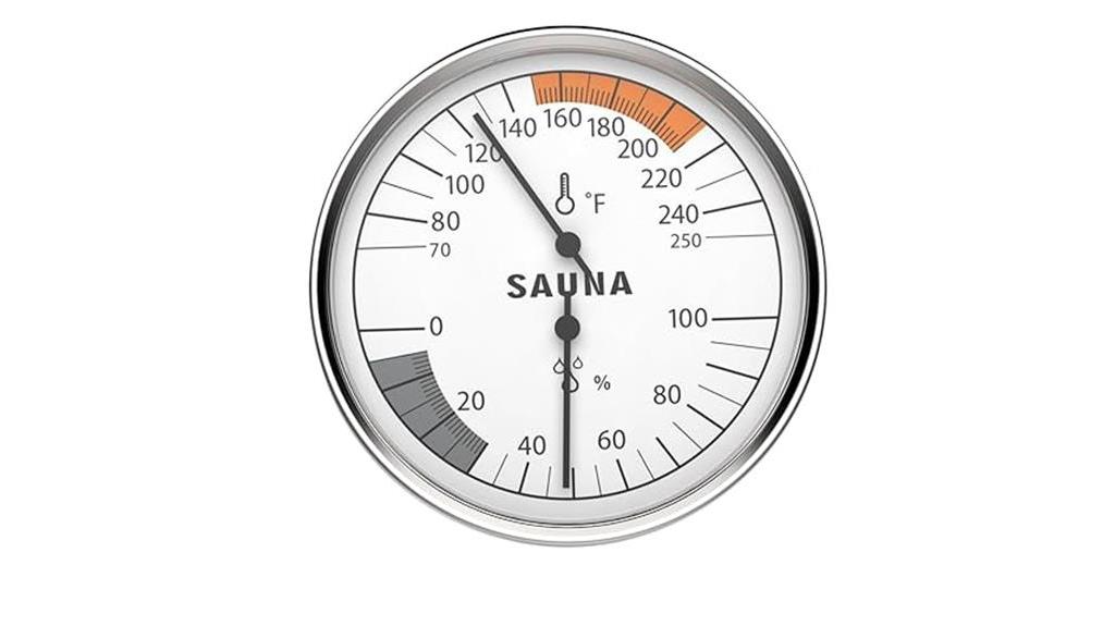 sauna thermometer with hygrometer