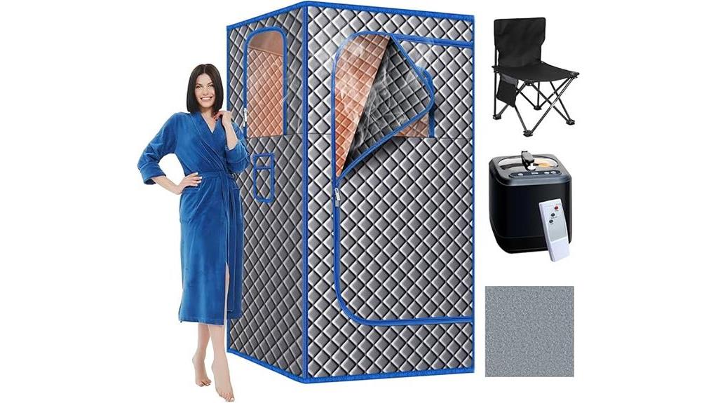 spacious portable steam sauna