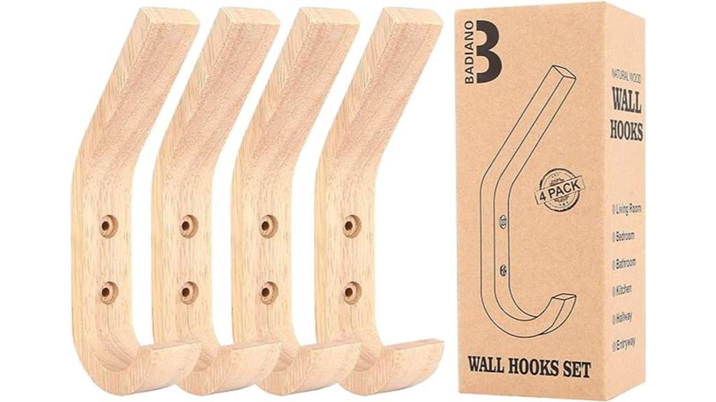 versatile wooden wall hooks