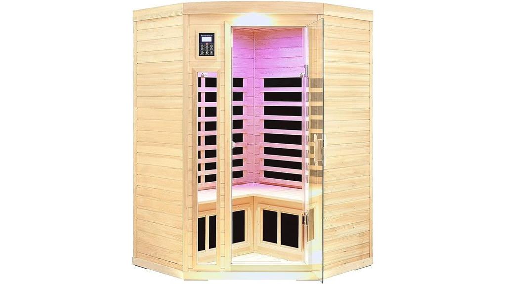 wooden sauna for two